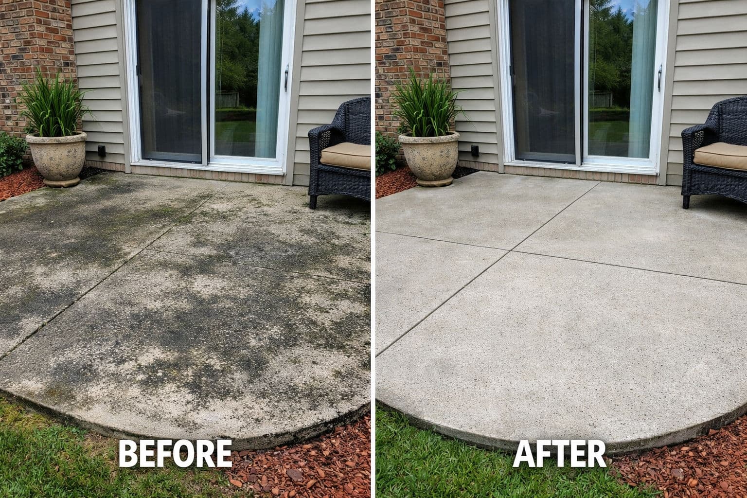 Patio Cleaning Success image